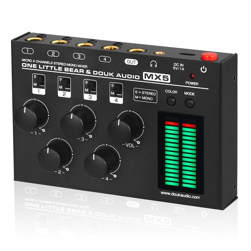 Mixer audio mono - mono/stereo, 4