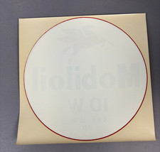 Insegna Pubblicitaria Decalcomania Pompa Gas NOS Vintage anni 50-60 MOBILOIL 10W PEGASUS 9" L@@K