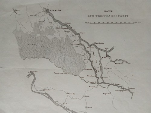 Mappa antica legnago carpi - mappa,