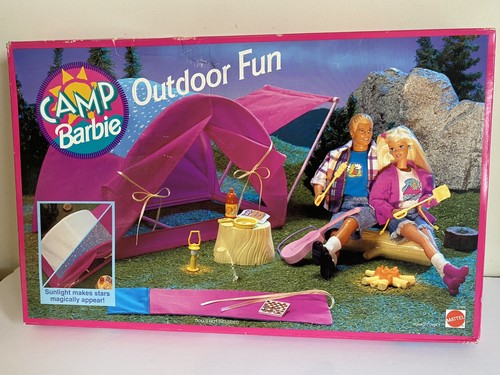 Camp barbie outdoor fun - barbie, tent