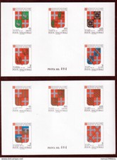 SMOM 1990 PROVA EMISSIONE STEMMI GRANDI MAESTRI UNIF. 328/37