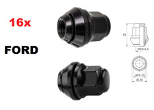 16 M12X1,5 DADI RUOTA nero CERCHI LEGA FORD FIESTA ESCORT SIERRA RS COSWORTH KA