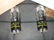 RARI TUBI TWO -CW101D-WESTERN ELECTRIC  -BALANCE-PAIR-NOS-NIB  (300B-2A3-AD1-45)