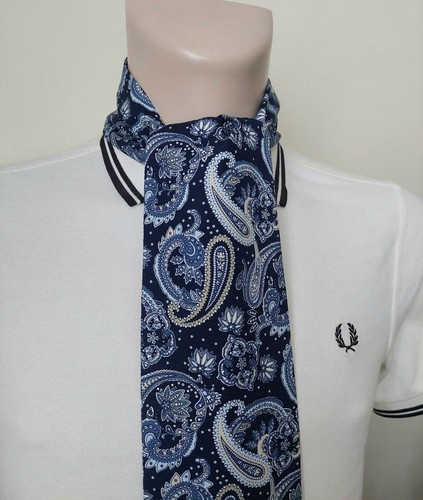 Sciarpa skinny navy paisley - skinny,