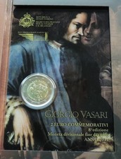 RARA MONETA 2 EURO COMMEM. SAN MARINO 2011 VASARI, FDC IN FOLDER