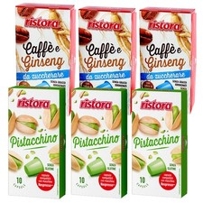 Ristora capsule Nespresso 30 PISTACCHINO + 30 GINSENG da ZUCCHERARE