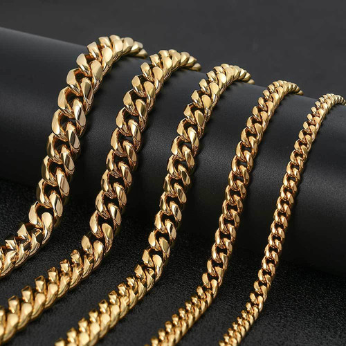 Collana maglia cubana - 12, mm
