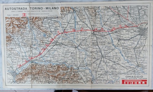 Carta autostrada torino milano - torino,