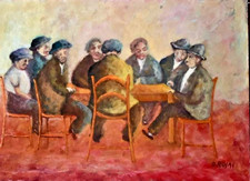 dipinto olio a firma OTTONE ROSAI 