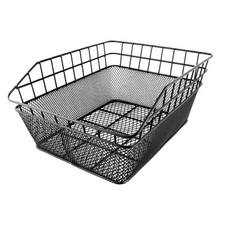 cestino posteriore rettangolare doppia maglia nero RIDEWILL BIKE portapacchi bic