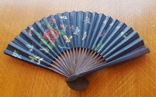 Ventaglio cinese in legno con scatola originale - anni '50-60 Vintage - cm. 14