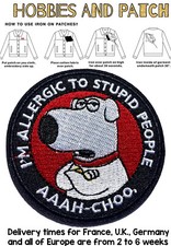 patch Brian Griffin cane parlante iron on cartoon Family Guy toppa termoadesiva