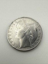 1955-R Italy 100 Lire Coin