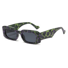 Montatura occhiali da sole rettangolare moda vintage spessa bordo largo uomo donna occhiali