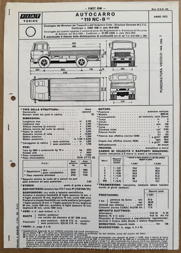 Fiat autocarro 110 b - fiat,