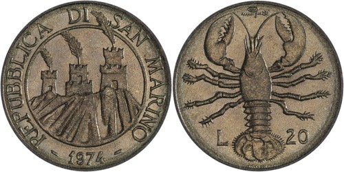 San marino lire - 20,