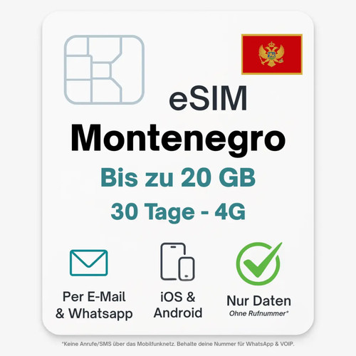 Montenegro esim tariffa - esim,