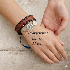 Bracciale pelle con Argento