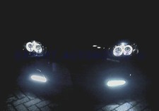 FARI ANTERIORI ANGEL EYES CROMO CCFL AL NEON VOLKSWAGEN GOLF 3 DAL 1991 AL 1997