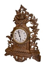 elegante orologio dorato in bronzo epoca primi '900 francese