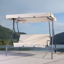 Dondolo da Giardino 3 tre Posti in Ferro Terrazzo Seduta Cuscini Telo Esterno