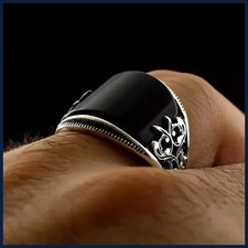 Anello vintage pietra - , nera