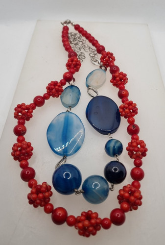 Corallo bambu collana - corallo,