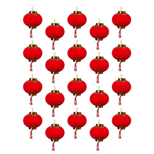 20pcs piccole lanterne rosse - ,