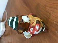 PORTA CANDELA BOMBONIERA WALD DOMUS VIVENDI ORSO FIORI ROSSO 6055 CERAMICA