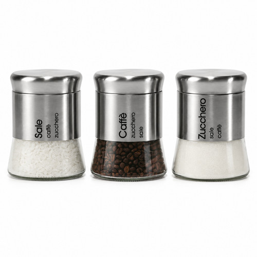 Set barattoli cucina vetro - barattoli,