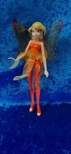 *B3 Bambola Winx con ali Fata in plastica rigida 23 cm bionda vestito arancio