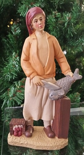 Statuina pastore pescivendolo - statuina,