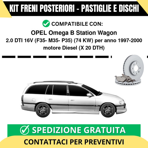 Kit freni posteriori per opel - freni,