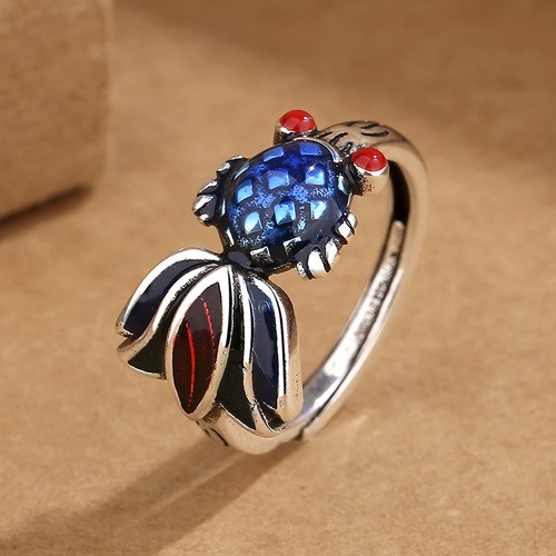 Anello vintage smalto pesce - vintage,