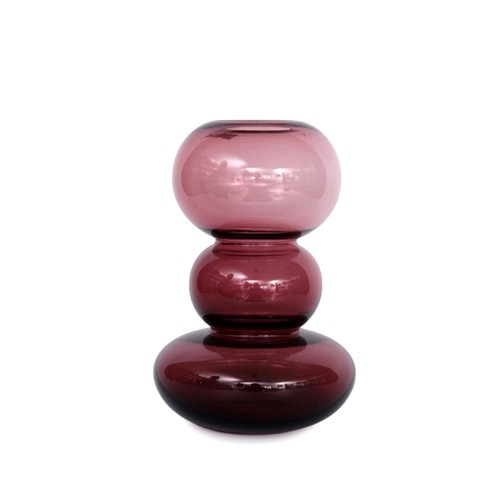 Vaso arredo vetro bordeaux