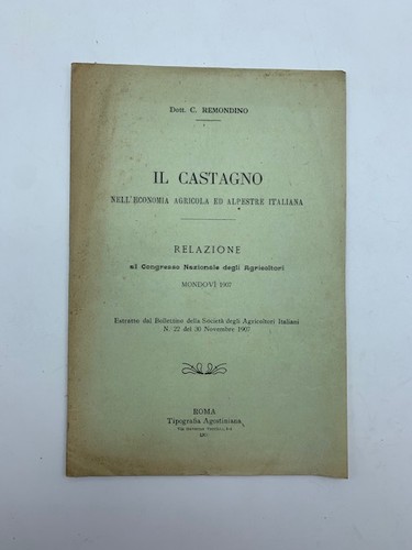 Castagno nell economia - il,