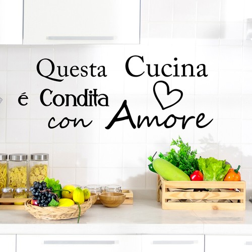 Wall stickers frase cucina