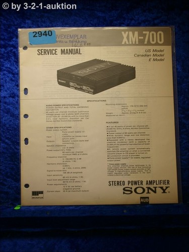 Sony service manual 700 - manual,