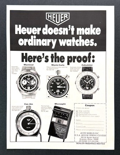 1973 tag heuer - 1973, montreal