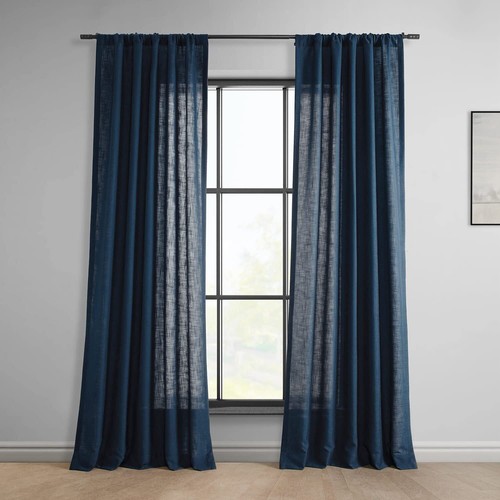 Tenda lino colore - tenda, navy