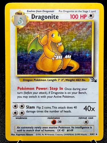 Carta pokemon dragonite - pokemon, 4/62