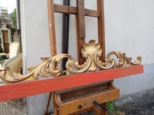 TESTATA LETTO-FREGIO LEGNO INTAGLIATO E DORATO-SOPRAPORTA - 1940 EMILIA