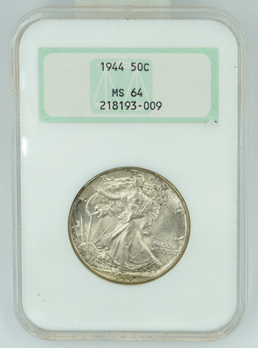 1944 ngc ms64 walking liberty - ngc,