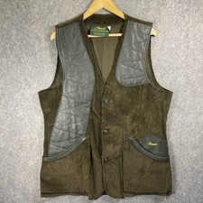 Gilet da tiro Beaver Of Bolton Skeet uomo 46" marrone velluto a coste gilet da caccia
