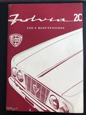 AUTOMOBILE LANCIA FULVIA 2C-LIBRETTO DI USO E MANUTENZIONE-ANNO 1965