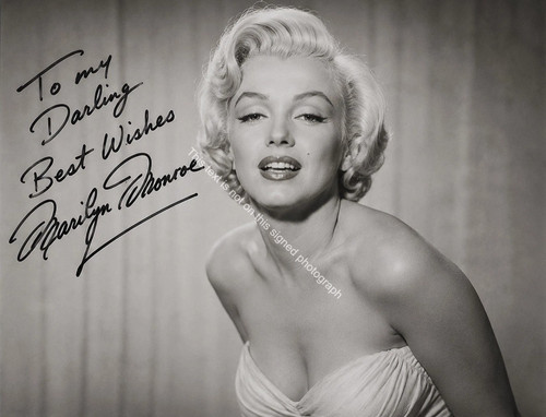 Foto autografa firmata - , marilyn