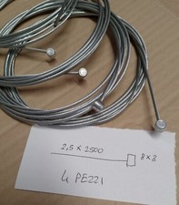 cavo freno frizione barilotto 2,5x2500 motocarro motoagricola moto d'epoca