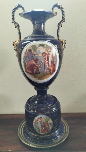 Sevres style antico vaso blu - style,