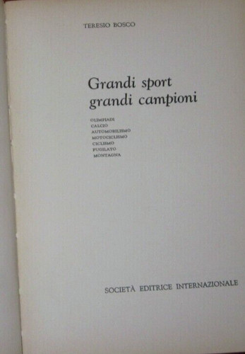 Libro grandi sport - libro,