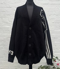 Cardigan aderente oversize immacolato unisex Yohji Yamamoto x Adidas Y-3 logo